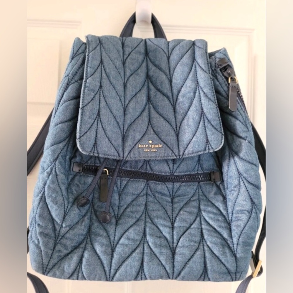 Kate Spade Ellie Large Flap Backpack in Nightshade - Picture 2 of 8
